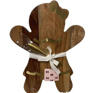 Entertainer Hello Kitty Gingerbread Designed Cheese Board w/Spreader Set (NWT)